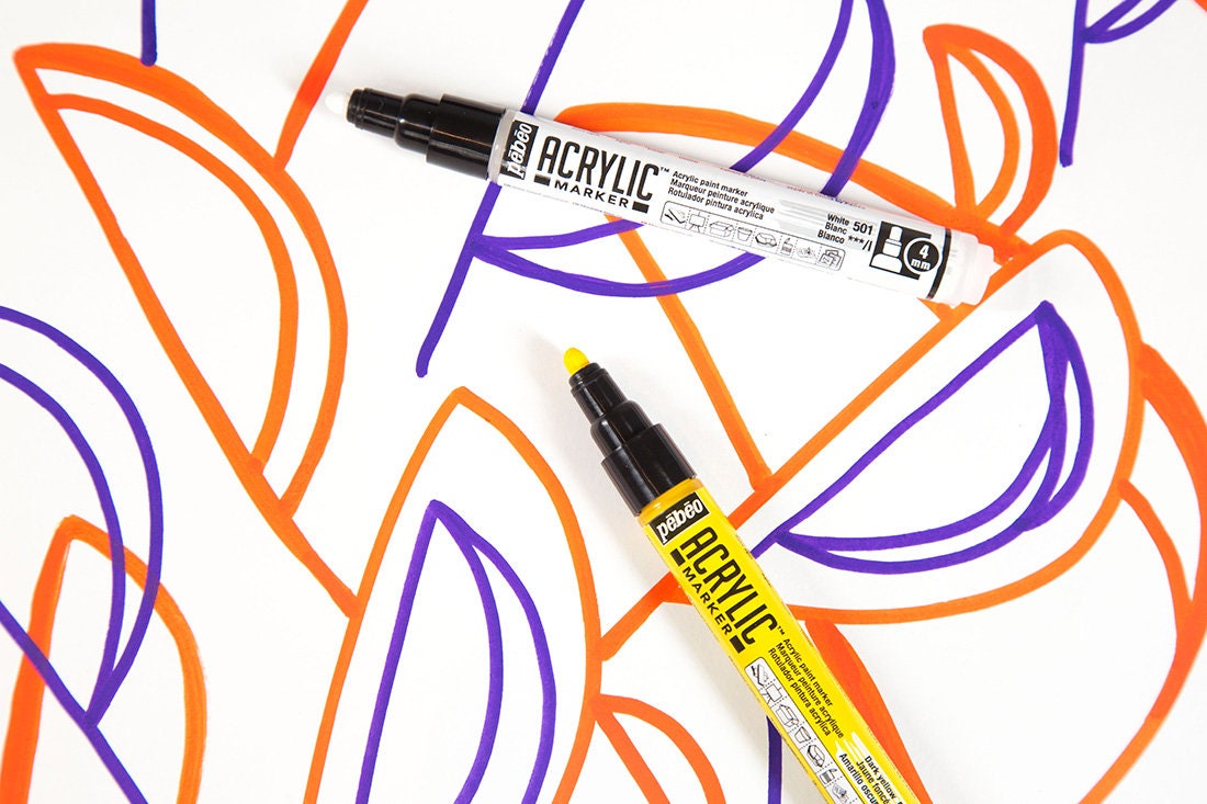 Pebeo Acrylic Paint Markers Available in 0.7mm 1.2mm 4mm Etsy