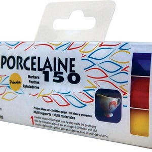 Pebeo Porcelaine 150 keramiska färgpennor, set med 3 primärfärger