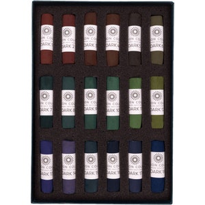 Unison Colour Hand-Made Artist Soft Pastels, DARK Colours (Single Pastels)