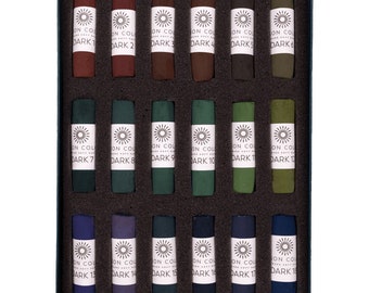 Unison Colour Hand-Made Artist Soft Pastels, DARK Colours (Single Pastels)