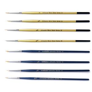 Artmaster Artist & Model Painting Fine Detail Paint Brush 8 Set