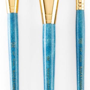 Royal & Langnickel RSET-9185 Gold Taklon Glaze Wash Paint Brush Set of 3