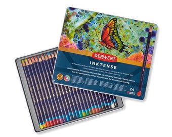 36 Watercolor Pencils, Derwent Inktense Watercolor Water Soluble