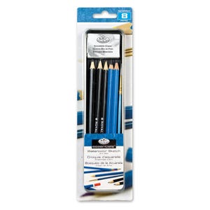 Royal & Langnickel RSET-ART2604 Watercolour Pencil Sketch Art Tin Set 8pc