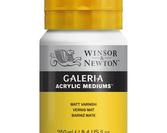 Winsor & Newton Galeria Acrylic Painting Mediums - Matt, Satin or Gloss Varnish 250ml