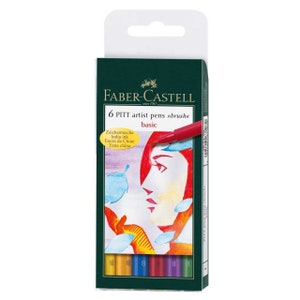 Faber-Castell Pitt Artist Pen Wallet of 4 Black