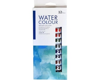 Watercolour Paint Set Assorted Colour 12 x 12ml