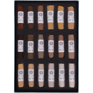 Unison Colour Hand-Made Artist Soft Pastels, NATURAL EARTH Shades (Single Pastels)