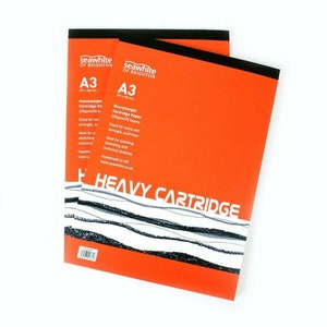 Seawhite of Brighton 厚手 220GSM カートリッジ ペーパー ドローイング パッド A3
