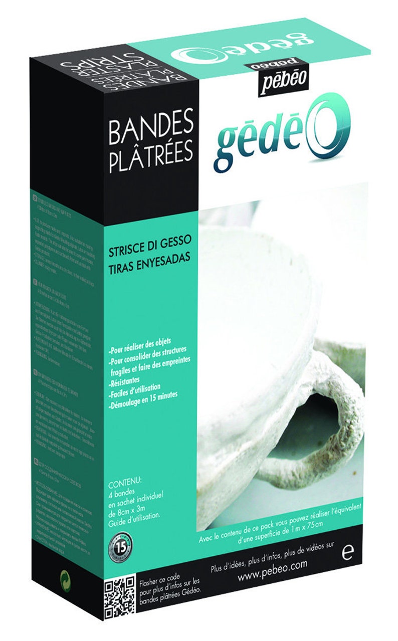 Pebeo Gedeo 4 Plaster Molding Sculpting Strips 80cm x 3m Pebeo Gedeo 4 Plaster Molding Sculpting Strips 80cm x 3m