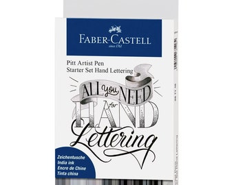 Faber-Castell Pitt Artist Pens Hand Lettering Starter Set 8pc