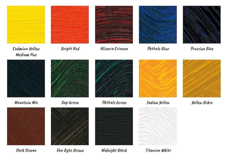 Tubos de pintura al óleo Bob Ross de 37 ml disponibles en 14 colores imagen 2
