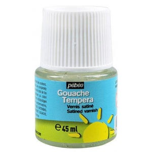 Vernis satiné à base d'eau Pebeo pour tempera, gouache et aquarelle 45 ml