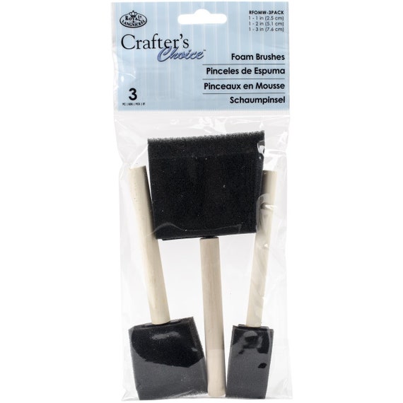 2 x 2 inch and 2 x 3 inch by Royal /& Langnickel Royal and Langnickel 6 Art Foam Brush Set 2 x 1 inch