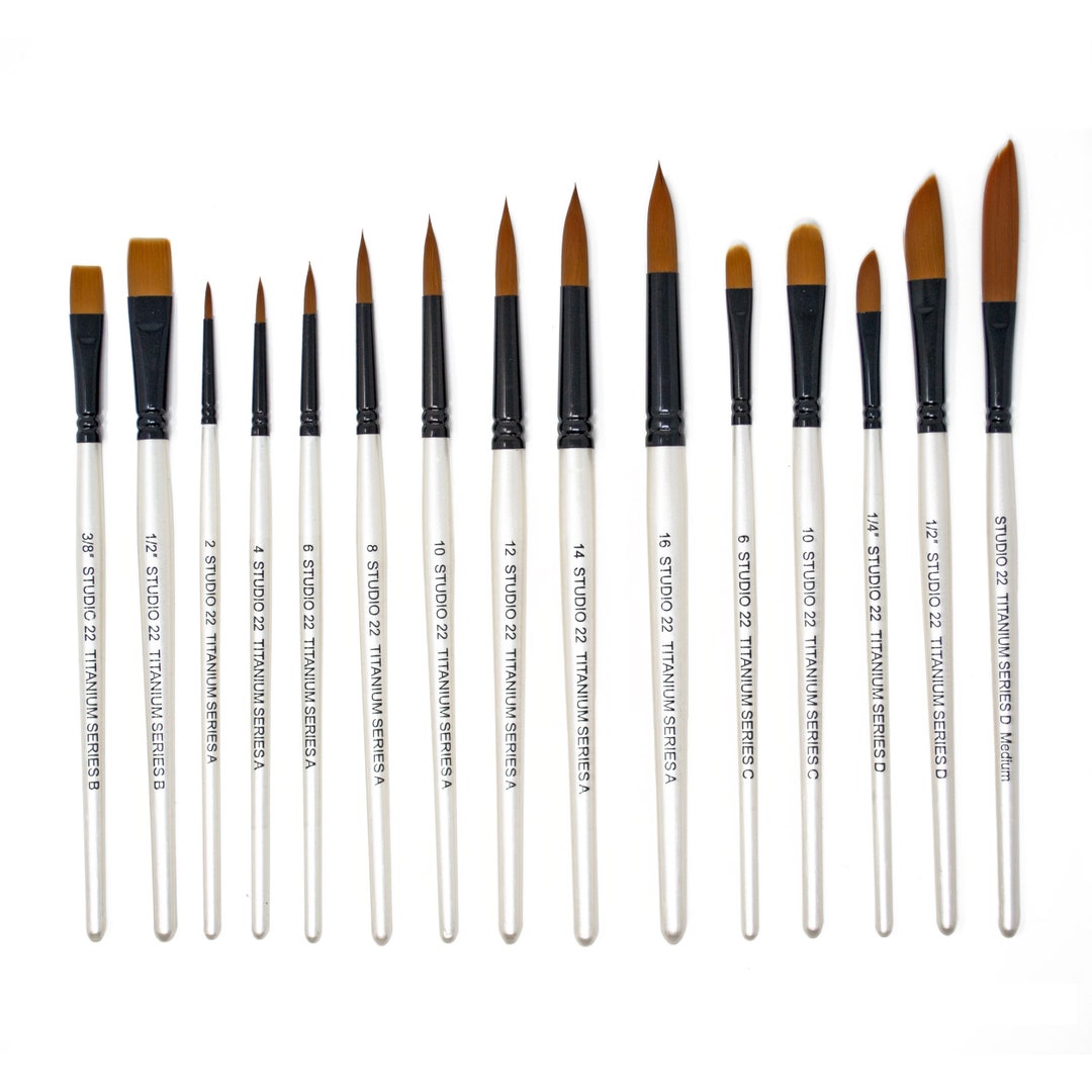Collezione Di Pennelli Per Acquerello Titanium Series Studio 22 Set 15