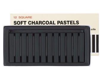 Inscribe 12 Piece Square Soft Charcoal Pastels for Drawing & Sketching
