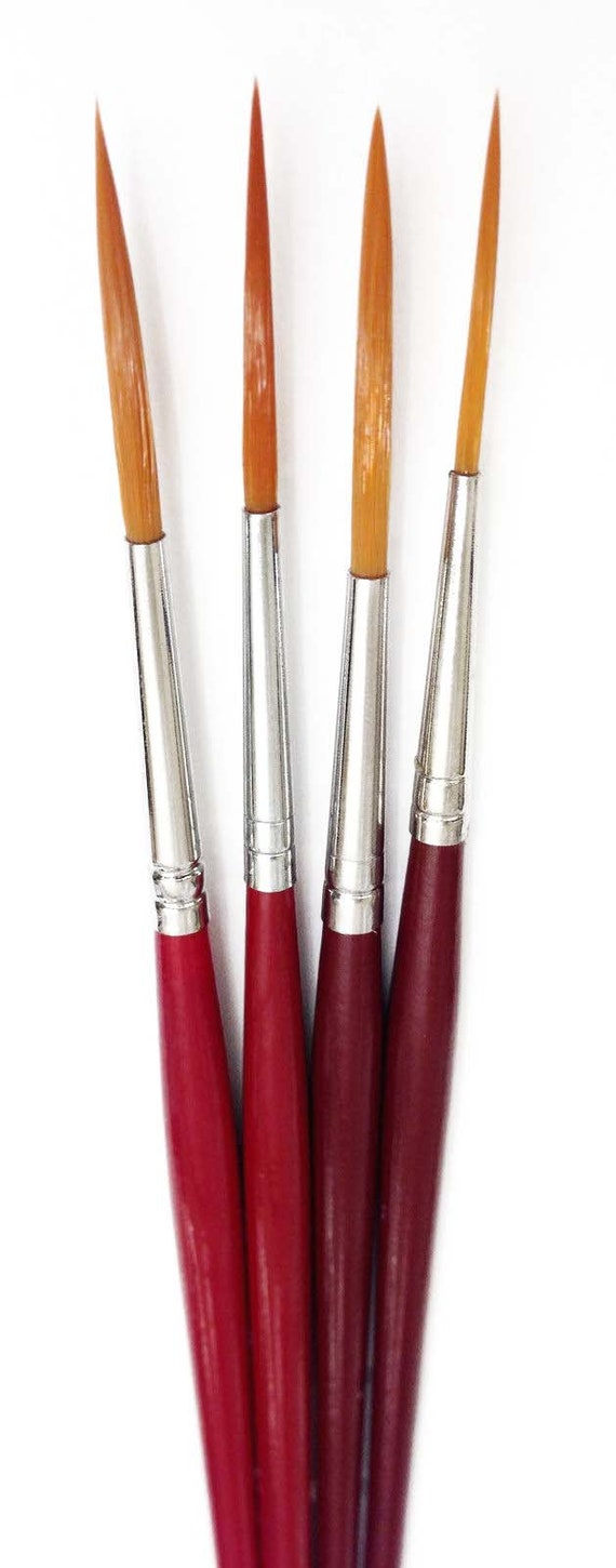 Micro Fine Detail Paint Brushes 5 Piece Set; Precise Detail Painting,  Miniatures, Models, Acrylic, Watercolor, Oil, Tight Spot Brushes