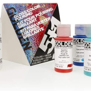 Acrylic Paint Pour Kit, Fluid Art Kit, Painting in a Box, Paint Pouring  Bundle, Easy Pour Acrylic Paint Tutorial, Sip & Paint Party Supplies 