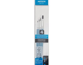 Pebeo 952202 Synthetic Squirrel Watercolour Brush Set 4pc
