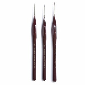 Artmaster Miniature Series 100 Triangular Grip Model Painting Brush Set of 3