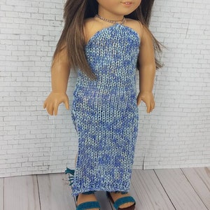 18 inch Doll Dress, Doll Maxi Dress, Doll Summer Outfit, 18 inch Doll Clothes, Doll Summer Clothes, 18 inch Doll Outfit, Girl Doll Dress