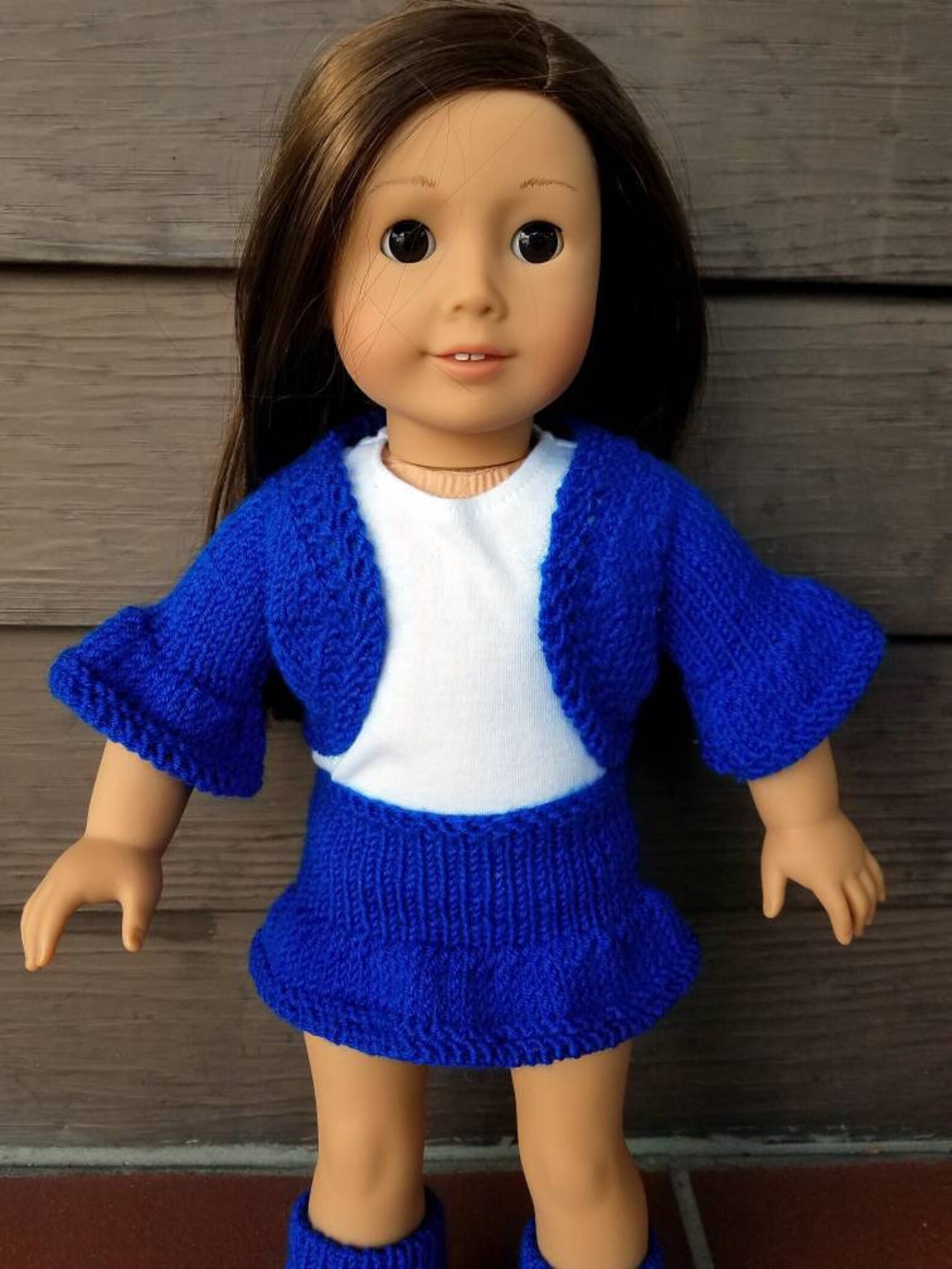 ZIYIUI Reborn Puppenkleidung 4-teilig, Für 22-24 Zoll Puppen – Süßes Blaues Kleid-Set Für Babypuppen