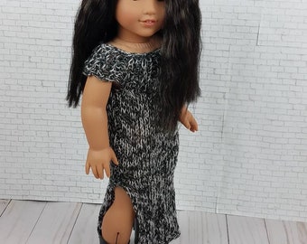 18-Zoll-Puppe-Kleid, Puppe Maxi-Kleid, 18-Zoll-Puppe-Kleidung, Puppe Sommer-Kleidung, 18-Zoll-Puppe-Outfit, Puppe Off Shoulder, Mädchen-Puppe-Kleid