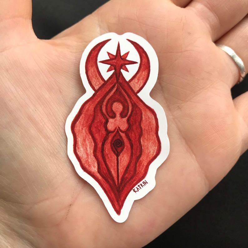 FERTILITY ART STICKER Sticker of Fertility Symbol Goddess Etsy UK