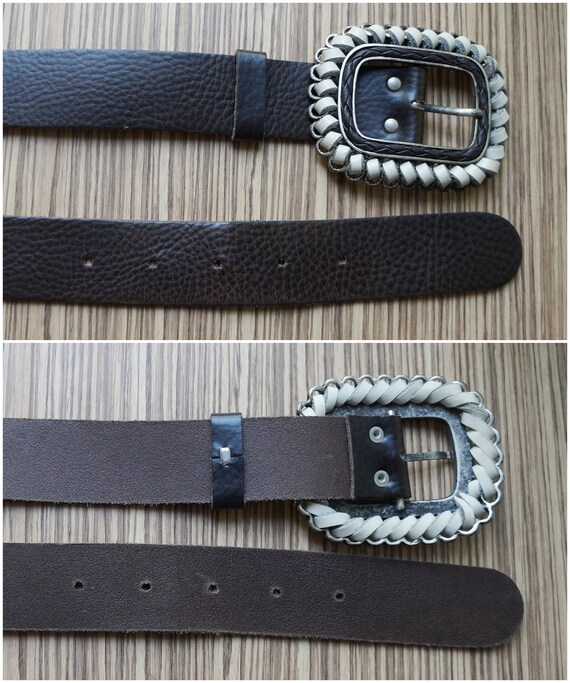 Classy Silver Buckle Brown Belt