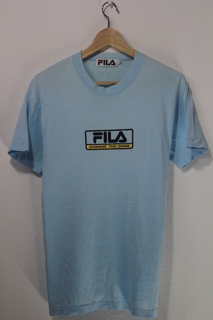 ON SALE 25% Vintage 90s Fila box logo chest sportswear fashion style ...