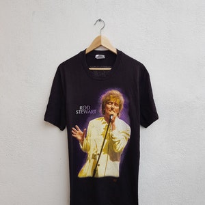 Vintage 90s Rod Stewart A Night To Remember Music Tour Giant Printed Graphic Tops T-Shirt Size L
