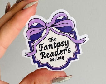 Naklejka Fantasy Reader Society | Akcesoria Kindle | Prezenty dla niej | Książkowy
