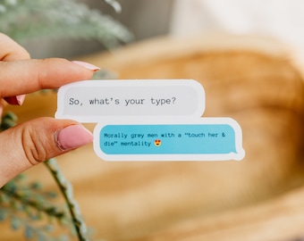 Text Bubble Morally Grey Men Vinyl Sticker | Kindle Sticker | Gifts for Her | Dark Romance | Kindle Accessories | Vinyl Sticker
