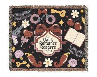 Dark Romance Reader SocietyWoven Blanket | Bookish Gifts | Gift for Her