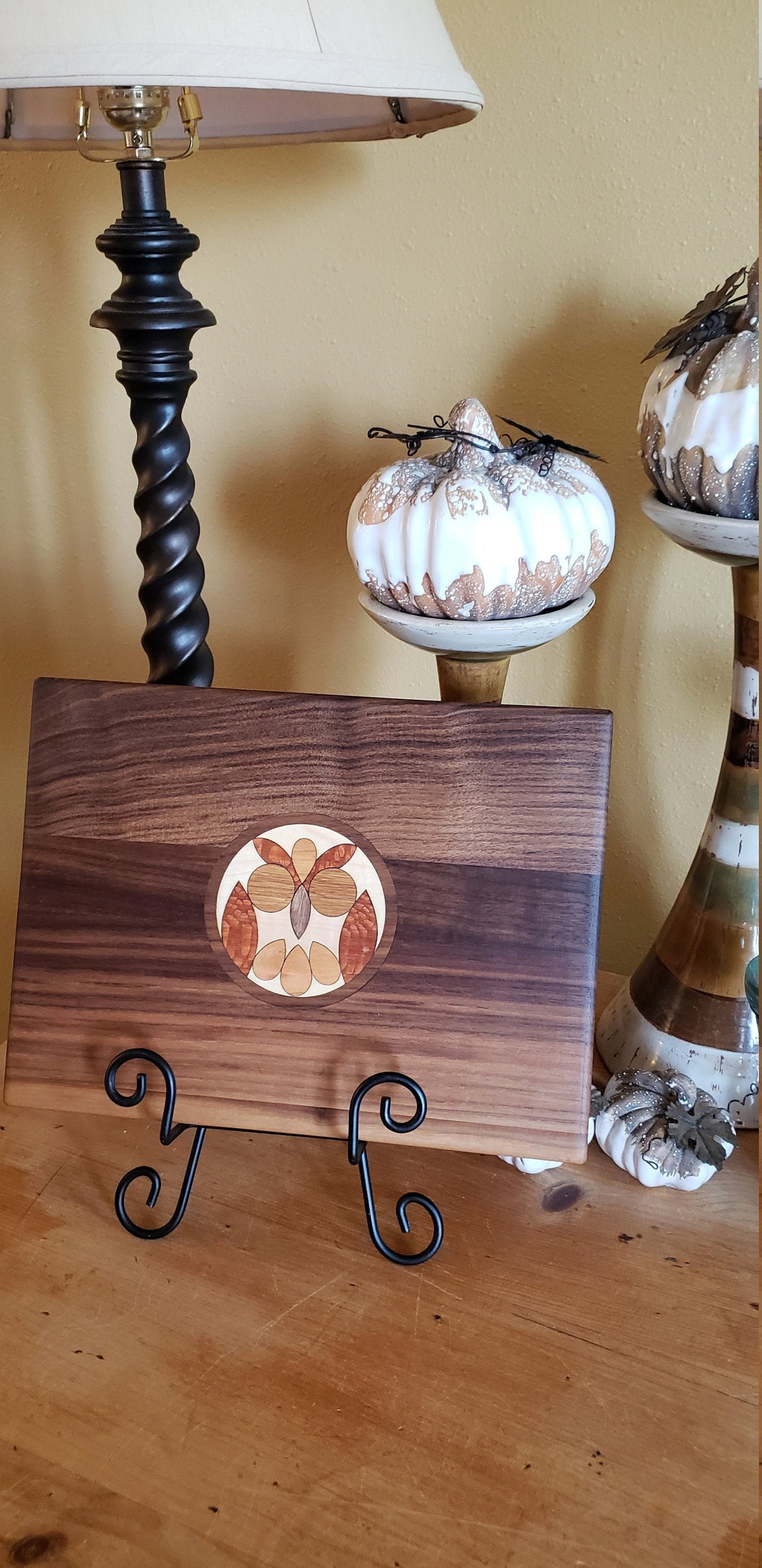 Owl Wood Inlay Cutting Board 9x12x3/4display Front Cut on Etsy