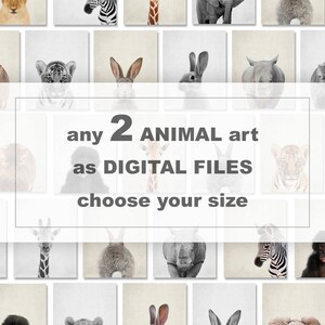 Custom Animal Prints, Kids Room Decor, Nursery Wall Art (Digital Download)