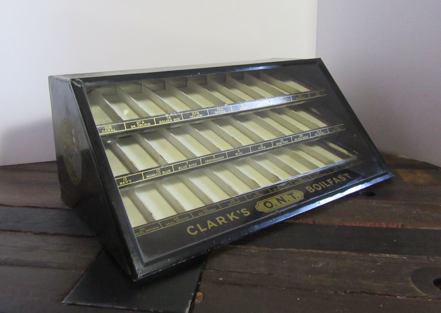 Antique Spool Thread Display Case for Clark's O.N.T. Etsy