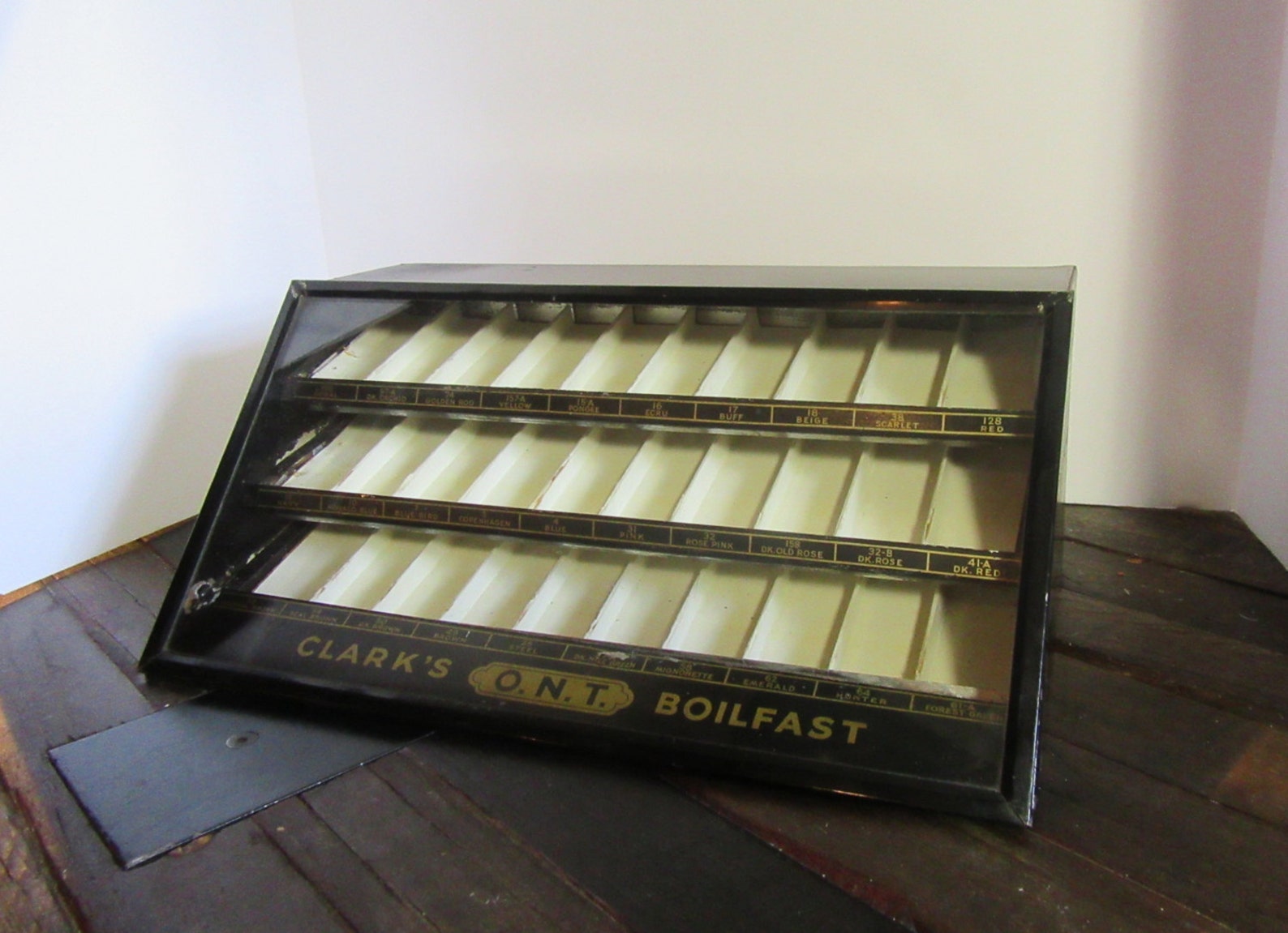 Antique Spool Thread Display Case for Clark's O.N.T. Etsy