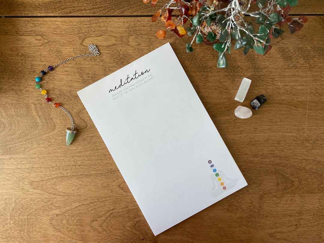 Handmade Meditation Notepad | Funny Gifts for Yoga Lovers | Custom ...