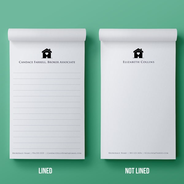 Personalized Real Estate Notepad Etsy