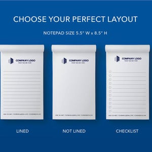Personalized Company Notepads | Corporate Branding, 25 Sheets, Low ...
