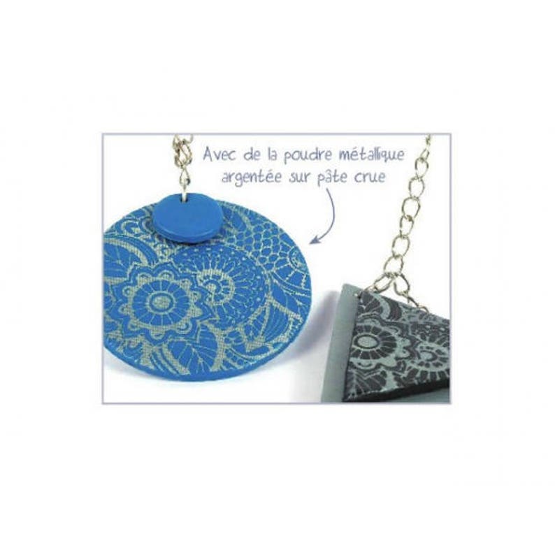 Fimo polymer clay Floral stencil