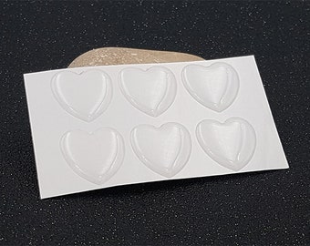 20 cabochons 18mm hearts stickers