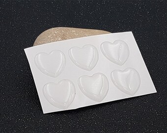 20 cabochons 16mm hearts stickers