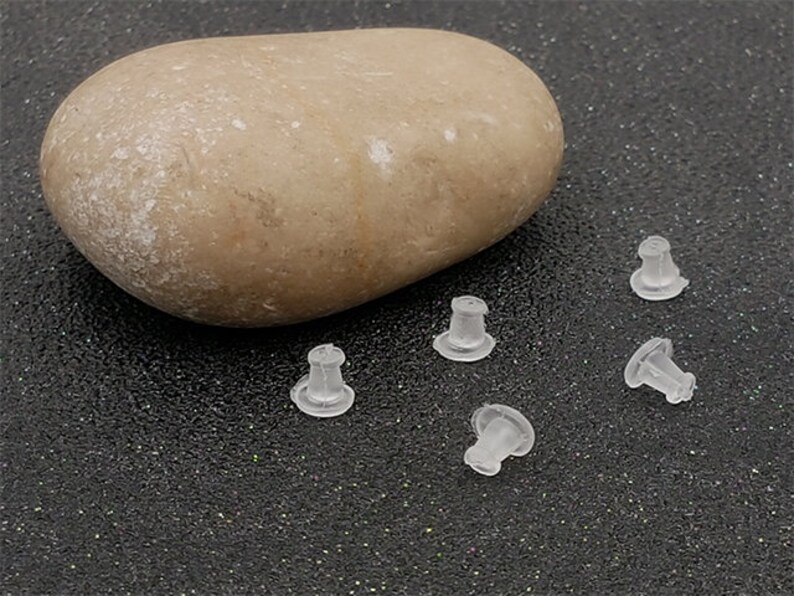 transparent earrings 500 push Stoppers