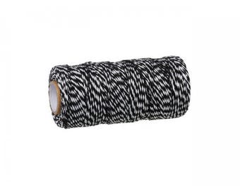 100 m spool Twine Baker's Twine Style black and white