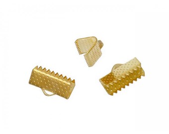 Cincher Ribbon caps 100 gold 13mm