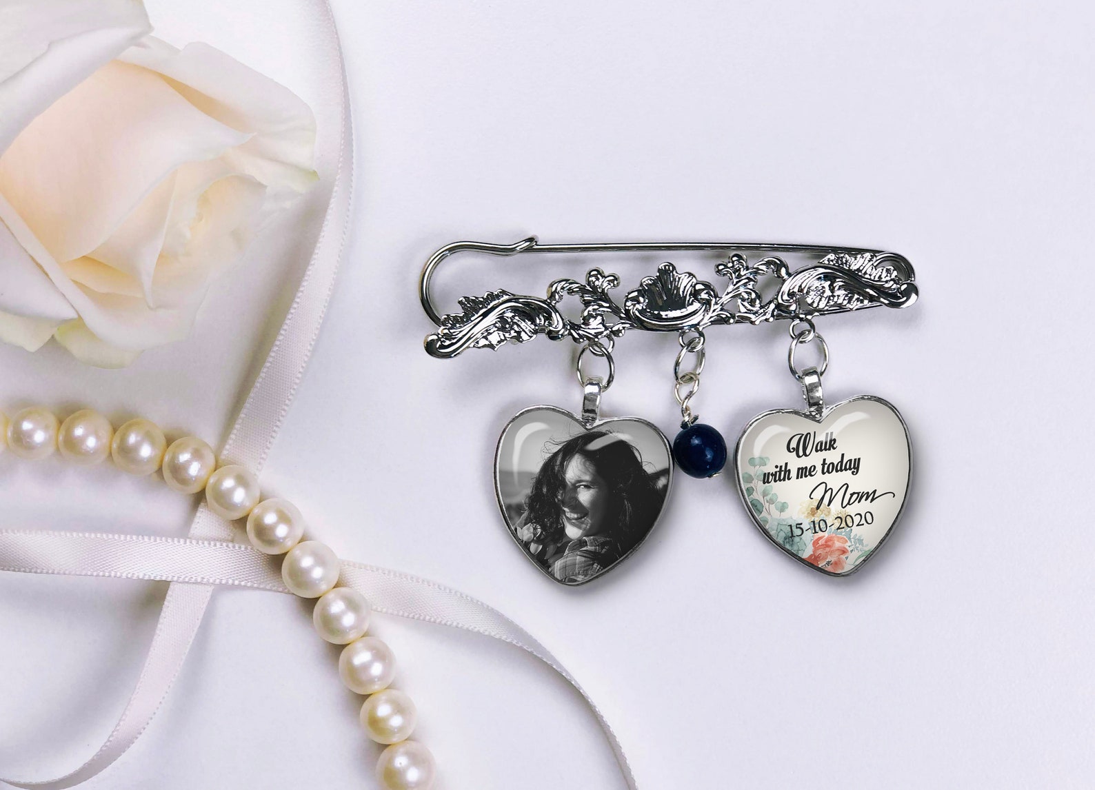 Personalized Groom Gift. Memorial Lapel Pin. Wedding Bouquet Etsy