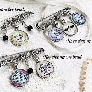 Tuxedo Memorial Photo Charm. Bridal Bouquet Pin. Groom Memorial Lapel Pin. Wedding Bouquet Photo Charm. image 3