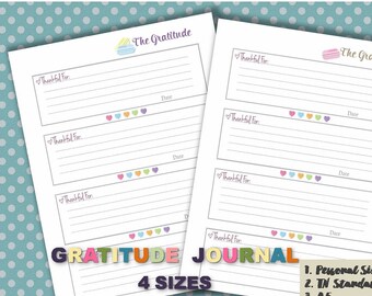 Gratitude journal inserts Thankful grateful blessings count your blessings little agenda inserts pm planner _ 4 sizes _Any Re-size is FREE